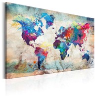 Slika World Map Colourful Madness 120x80