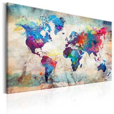 Slika World Map Colourful Madness 120x80
