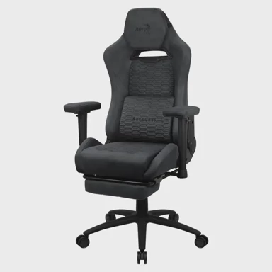 AEROCOOL Premium Ergonomic Gaming Chair ROYALSLATEGR, Legrests, Aerosuede Technology, siva