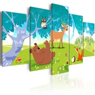 Slika Friendly Animals (iz pet dijelova) 200x100