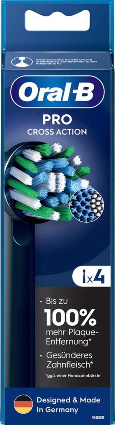 ORAL-B Zamjenske četkice CrossAction, 4 kom, crne