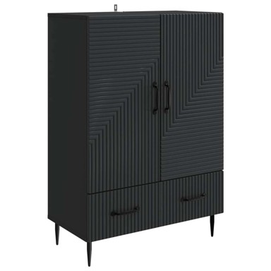 Krevet s ladicama, 66 x 34,5 x 95 cm, konstruirano drvo, crna