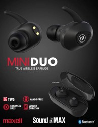 MAXELL Bežične slušalice TWS Mini Duo, crne