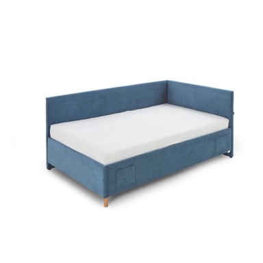 MEISE MÖBEL Plavi kutni dječji krevet s prostorom za pohranu 140x200 cm Cool