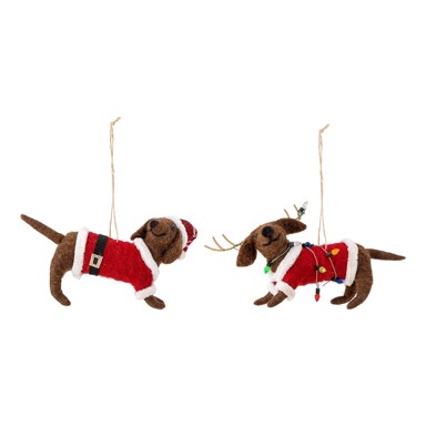 BLOOMINGVILLE Vuneni božićni ukrasi Monty, set 2 komada, 12 cm 