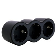 LEGRAND Strujni razdjelnik 3-struki, crni