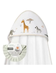 INTERBABY Set za kupanje Savanna Žirafa, ručnik s kapuljačom, štitnik za kupanje