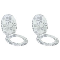 MDF WC daska 2 kom 44x38 cm plavi i bijeli porculan