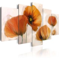Slika Artistic poppies 5 pieces 200x100