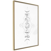 Poster Silver Globe 30x45