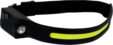 PROLINE Naglavna svjetiljka, USB-C, COB + XPE, senzor pokreta, 300 lm