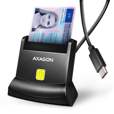 AXAGON Čitač pametnih kartica CRE-SM4NC, crni