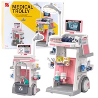 Set medicinska kolica DOKTOR STOMATOLOG, svjetla, roza, 26 kom