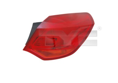 TYC Zadnje svjetlo OPEL ASTRA J desno 5 vrata crveno 11-11647-01-2