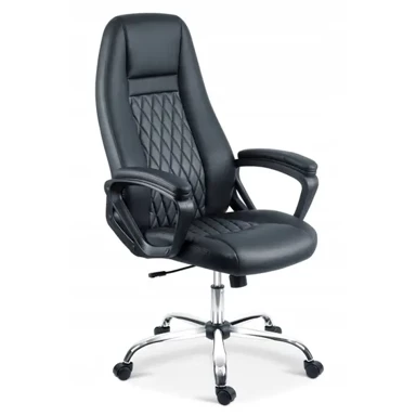 SOFOTEL Uredska stolica, 702-BLACK, ergonomska, eko koža, crna