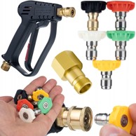 ROSFIX Set mlaznica za visokotlačni čistač, 5 kutova, kompatibilno s Kärcher HD / HDS, Easy!Lock M22 adapter