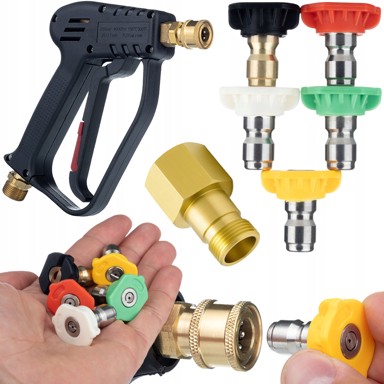 ROSFIX Set mlaznica za visokotlačni čistač, 5 kutova, kompatibilno s Kärcher HD / HDS, Easy!Lock M22 adapter