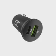 GREEN CELL Auto punjač GC CADM-GC-38AC USB-C+USB-A, crni