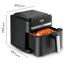 TEFAL Friteza na vrući zrak Easy Fry MEGA EY8618E0, crna