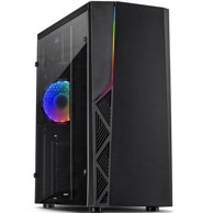 INTER-TECH Kućište B-02, mid tower, ATX, kaljeno staklo, crno