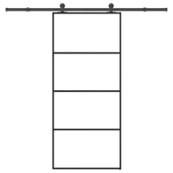 Klizna vrata s priborom od ESG stakla i aluminija 90x205 cm