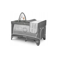 LIONELO Dječji prijenosni krevetić Flower, sivi