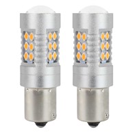 AMIO LED žarulje CANBUS 1156 BAU15S PY21W 24SMD 3030 narančaste 12V/24V