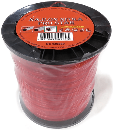 RAMDA Najlonska nit, zvijezda, 2,4 mm x 436 m, kolut