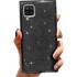 Šljokicasta maskica Kvadratna za Samsung Galaxy A12 / M12 / A12 2021, crna