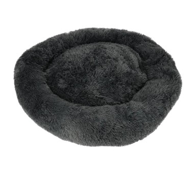 Krevet za pse, plišani, 100 cm, tamnosiva