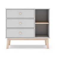 MARCKERIC Bijela niska dječja komoda 90x81 cm Esteban