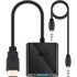 GOOBAY HDMI na VGA adapter, 0,15 m, crni
