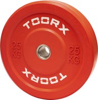 TOORX Olimpijski uteg, 25 kg, crveni