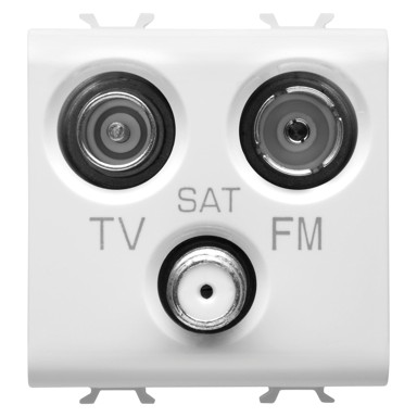 GW SAT-TV-FM utičnica GW10382, 2M, bijela
