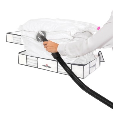 COMPACTOR Set od 2 bijele vakuumske kutije za pohranu ispod kreveta XLarge Underbed Life, 105 x 15,5 cm