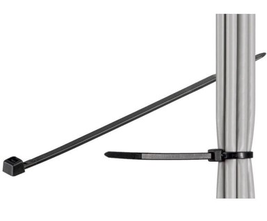 MICROCONNECT Vezice za kabele, 203 × 2.5 mm, crna, 100 kom