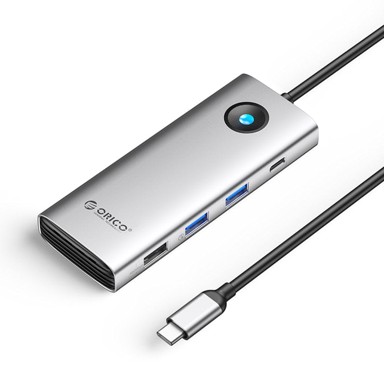 ORICO Docking stanica PW11, 8 u 1, USB-C, PD 100 W, HDMI 4K@60Hz, VGA, RJ45, srebrna