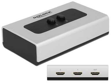 DELOCK Razdjelnik HDMI Switch, 2x HDMI In na 1x HDMI out, manualni