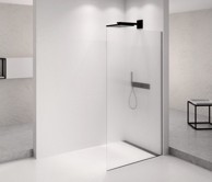 POLYSAN Tuš paravan ARCHITEX, 962 mm, Flute staklo, crna mat