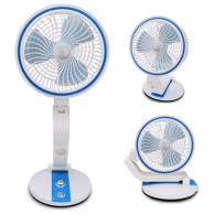 VERKGROUP Stolni ventilator LED, USB, 44 cm, punjivi, plavi