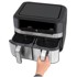 HEINRICHS Dvostruka friteza na vrući zrak HFR 8214, 2 x 4,5 l, 1300–2400 W, crna/srebrna