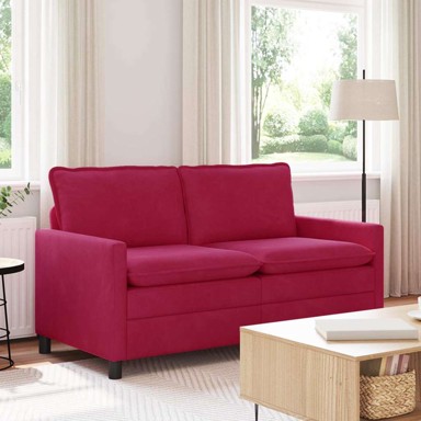 Sofa 156 x 81 x 87,5 cm, baršun, boja crvenog vina