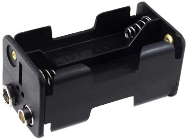 Držač baterija, za 4x AA (Mignon), s priključkom