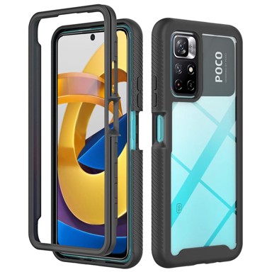 TECHSUIT Maskica Defense360 Pro + Zaštita zaslona Xiaomi Poco M4 Pro 5G, crna