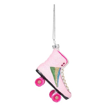 SASS & BELLE Stakleni ukras za božićno drvce 8 cm, Retro Rollerskate