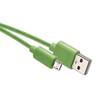 EMOS USB kabel SM7006G USB 2.0 A na micro B 1 m, zelena