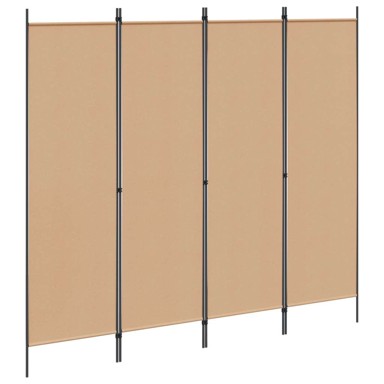 Pregradni zid, 4 panela, 200 x 180 cm, tkanina, bež