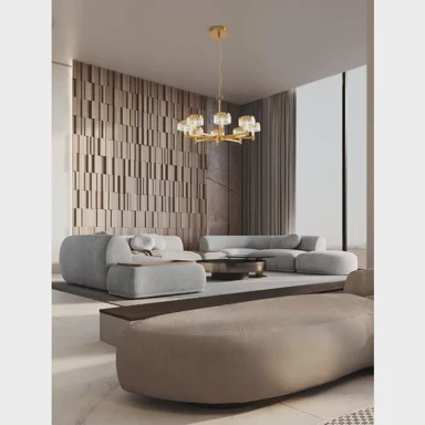 NOVA LUCE Visilica Bion LED 48 W, 3000 K, 3094 lm NL9186945, brass gold