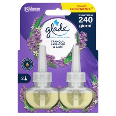 GLADE Punjenje za električni osvježivač zraka, lavanda i aloe vera, 2x20 ml