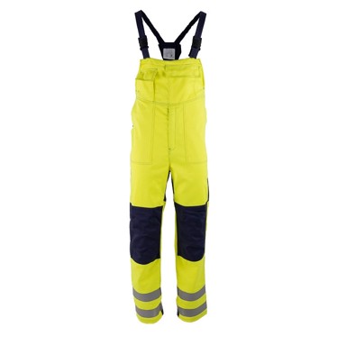 Zaštitne vatrootporne radne farmer hlače Hi-viz MERU 2, žute
